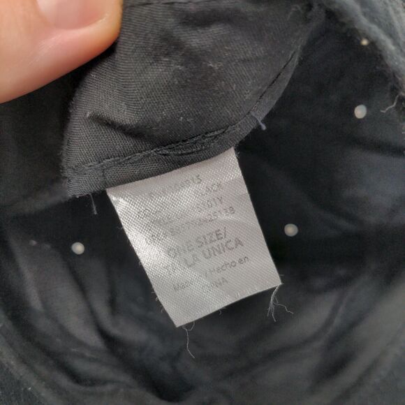 Unbranded Strapback Hat Black One Size Adjustable Vented Holes Blank - Picture 7 of 7